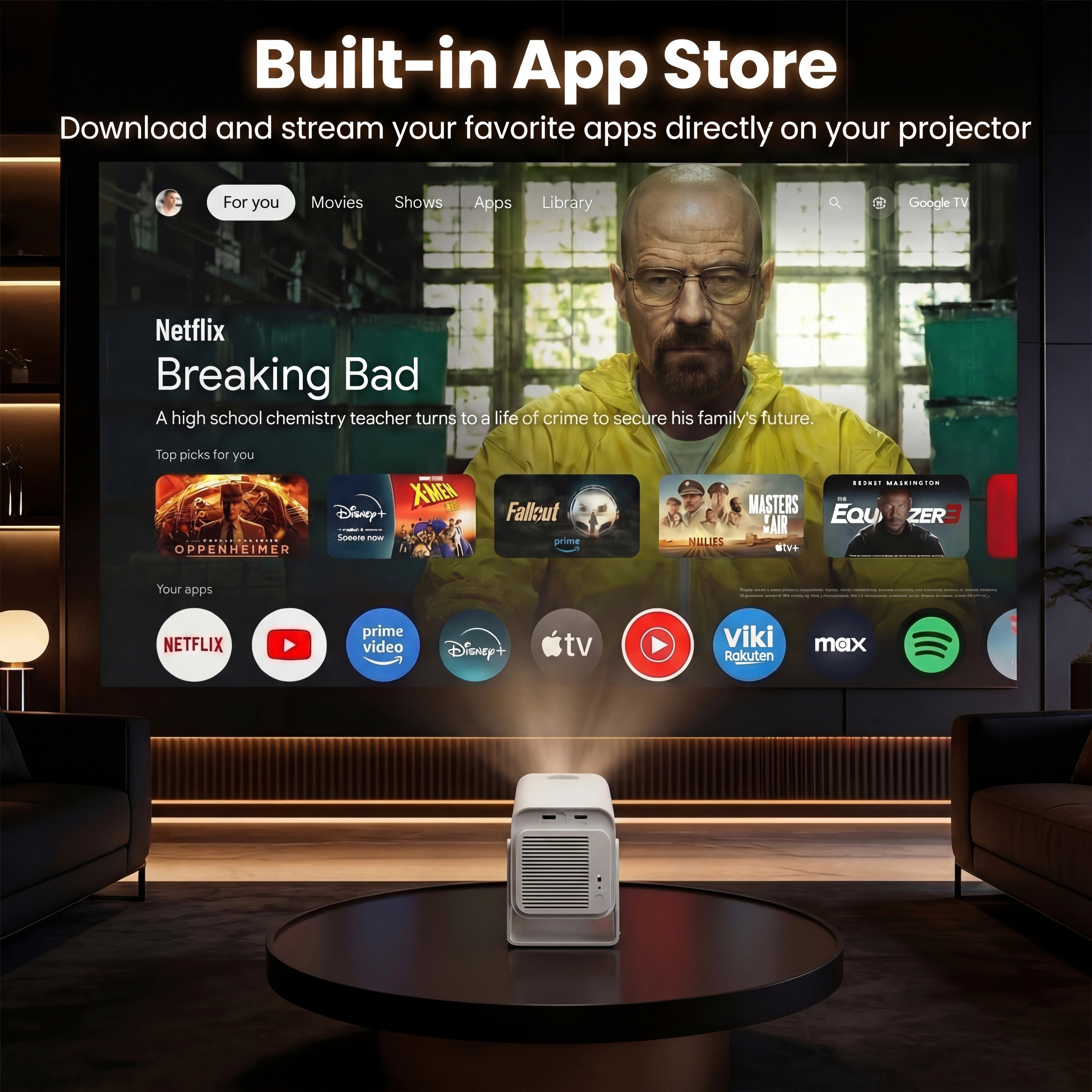 Zoomly® Pro Max Smart Projector