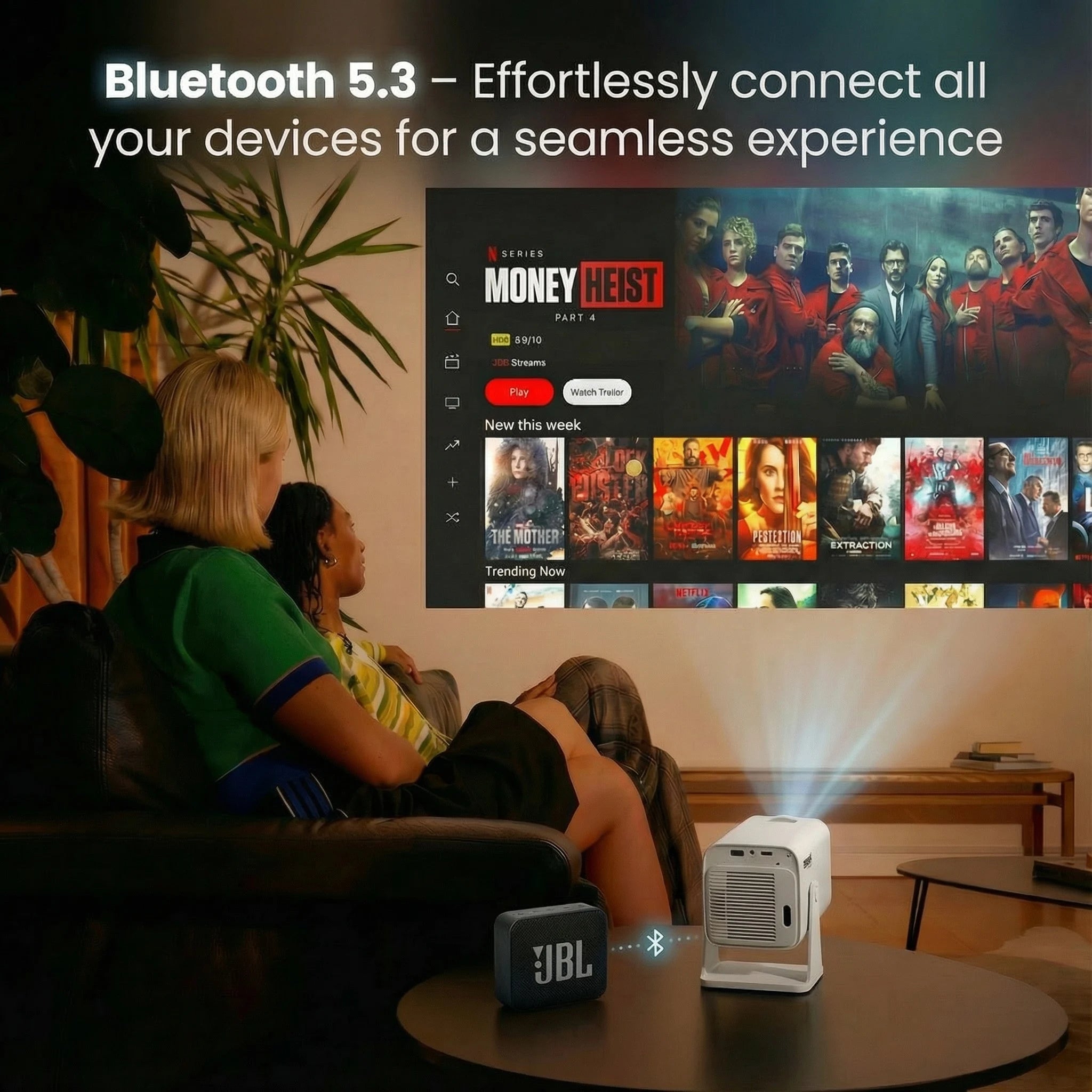 Zoomly® Pro Max Smart Projector